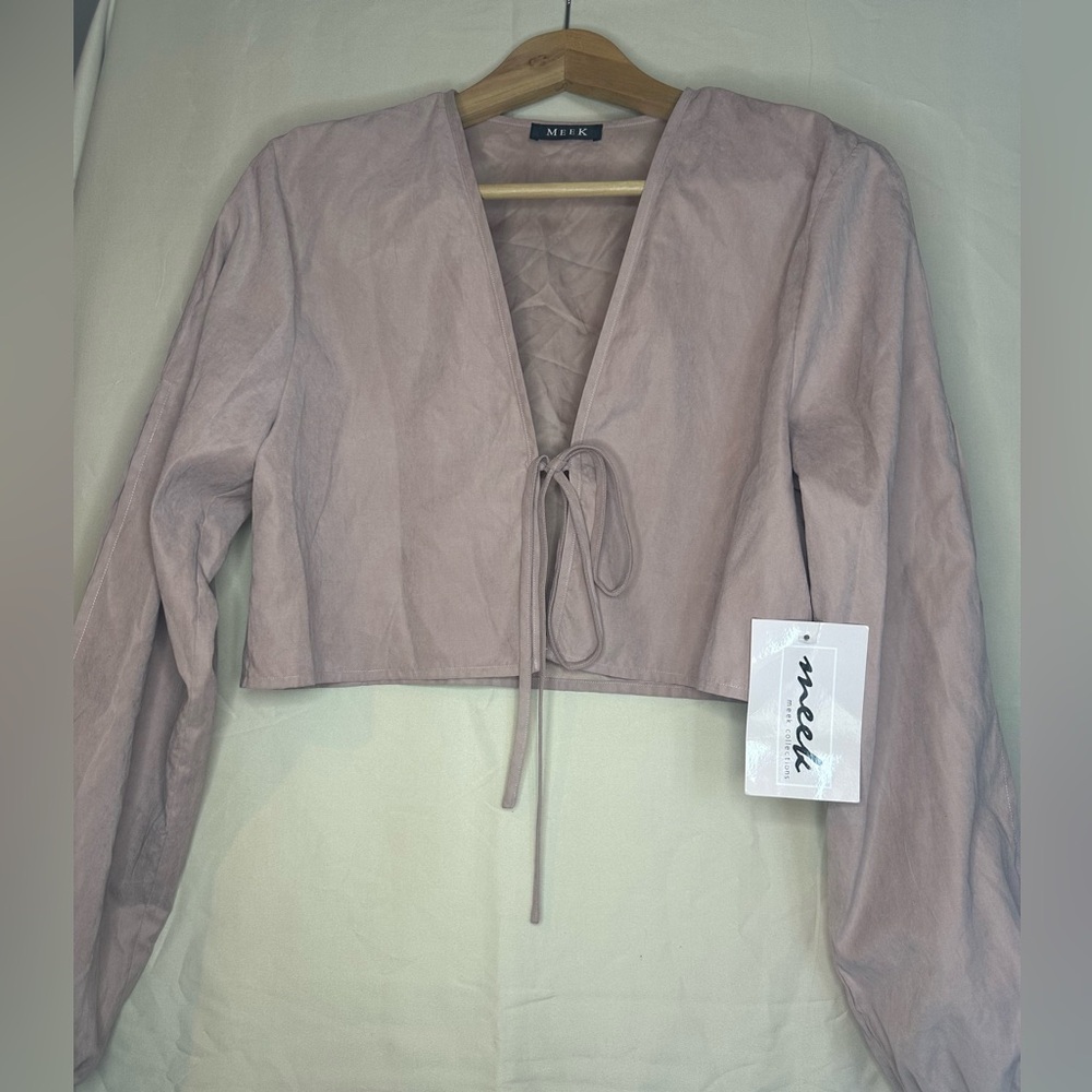 Miek Women's Blush Tie-Front Blouse